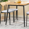 SoBuy OGT52-N Ensemble de Table à Manger 5 Pièces avec Chaises Confortables, Ensemble Table et Chaises 4, Table de Cuisine Compacte pour Petits Espaces, Idéale pour Salle à Manger, Cuisine, Salon