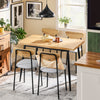 SoBuy OGT52-N Ensemble de Table à Manger 5 Pièces avec Chaises Confortables, Ensemble Table et Chaises 4, Table de Cuisine Compacte pour Petits Espaces, Idéale pour Salle à Manger, Cuisine, Salon