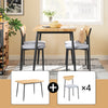 SoBuy OGT52-N Ensemble de Table à Manger 5 Pièces avec Chaises Confortables, Ensemble Table et Chaises 4, Table de Cuisine Compacte pour Petits Espaces, Idéale pour Salle à Manger, Cuisine, Salon