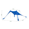 SoBuy OZT01-DB Abri de Plage Lycra Polyester UPF30, Tente de Plage Portable, Parasol de Plage, Ombre Tente, Auvent de Plage avec Sac de Transport