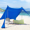 SoBuy OZT01-DB Abri de Plage Lycra Polyester UPF30, Tente de Plage Portable, Parasol de Plage, Ombre Tente, Auvent de Plage avec Sac de Transport