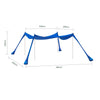 SoBuy OZT02-DB Tente de Plage Portable, Abris de Plage Lycra Polyester Anti UV UPF30, Parasol de Plage Bleu Royal
