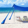 SoBuy OZT02-DB Tente de Plage Portable, Abris de Plage Lycra Polyester Anti UV UPF30, Parasol de Plage Bleu Royal