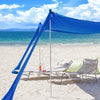 SoBuy OZT02-DB Tente de Plage Portable, Abris de Plage Lycra Polyester Anti UV UPF30, Parasol de Plage Bleu Royal