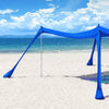 SoBuy OZT02-DB Tente de Plage Portable, Abris de Plage Lycra Polyester Anti UV UPF30, Parasol de Plage Bleu Royal