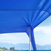 SoBuy OZT02-DB Tente de Plage Portable, Abris de Plage Lycra Polyester Anti UV UPF30, Parasol de Plage Bleu Royal