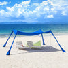 SoBuy OZT02-DB Tente de Plage Portable, Abris de Plage Lycra Polyester Anti UV UPF30, Parasol de Plage Bleu Royal