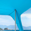 SoBuy OZT02-HB Tente de Plage Portable, Abris de Plage Lycra Polyester Anti UV UPF30, Parasol de Plage Turquoise