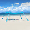 SoBuy OZT02-HB Tente de Plage Portable, Abris de Plage Lycra Polyester Anti UV UPF30, Parasol de Plage Turquoise