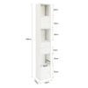 SoBuy STR10-W Meuble Colonne de Salle de Bain Armoire de Rangement Placard de Rangement Armoire sur Pied avec 2 Portes et 2 Tiroirs Blanc 33x24x188cm