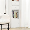 SoBuy STR10-W Meuble Colonne de Salle de Bain Armoire de Rangement Placard de Rangement Armoire sur Pied avec 2 Portes et 2 Tiroirs Blanc 33x24x188cm
