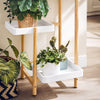 SoBuy STR13-WN Étagère à Fleurs Support de Pots de Fleurs Porte Plante en Bambou à 5 niveaux