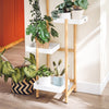 SoBuy STR13-WN Étagère à Fleurs Support de Pots de Fleurs Porte Plante en Bambou à 5 niveaux
