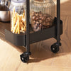 SoBuy SVW23-SCH Chariot de Service à roulettes, Desserte de Cuisine Roulante, Étagère de Cuisine à 3 Niveaux avec Poignées