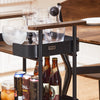 SoBuy SVW23-SCH Chariot de Service à roulettes, Desserte de Cuisine Roulante, Étagère de Cuisine à 3 Niveaux avec Poignées