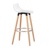 SoBuy FST86-W Tabouret de Bar Tabouret Haut de Bistrot Chaise de Bar avec Repose-Pieds et Dossier