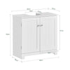 SoBuy BZR18-II-W Meuble sous-Lavabo, Meuble sous-Vasque, Meuble sous Evier Salle de Bain, avec 2Etagères et 2 Portes, Meuble de Rangement de Salle de Bain, Anti-Humidité, Blanc, L60xP30xH60cm