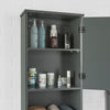 SoBuy BZR25-DG Meuble Haut Armoire Suspendue de Toilettes Placard Mural