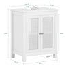 SoBuy BZR35-W Meuble sous Lavabo Salle de Bain Meuble Lavabo avec 2 Portes et Étagère Petit Meuble Salle de Bain avec Panneaux en Treillis pour Vasque ou Lavabo Blanc 50x60x33 cm