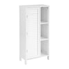 SoBuy BZR39-W Meuble de Salle de Bain Haut – Armoire de Salle de Bain Étroit avec Porte Lamellée et 3 Étagères – Placard de Rangement pour Cuisine, Toilette, Blanc, 48 x 96 x 24cm