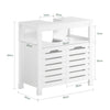 SoBuy BZR58-W Meuble sous-Lavabo, Meuble sur Pieds de Salle de Bain, Meuble sous-Vasque, Armoire Salle de Bain