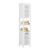 SoBuy BZR59-W Meuble Colonne de Salle de Bain, Armoire Haute, Placard de Rangement, Étagère de Rangement