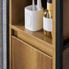 SoBuy BZR62-PF Meuble Colonne de Salle de Bain, Armoire Haute et Étroite Placard de Rangement avec 3 Niches, 1 Porte et 3 Etagères Intérieurs, Style Industriel, L30 x P28 x H168 cm
