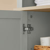 SoBuy BZR68-HG Meuble Colonne de Salle de Bain, Armoire Haute, Placard de Rangement, Étagère de Rangement, Colonne de Rangement pour Salon, Salle de Bain, Chambre - L39cm x P30cm x H169cm, Gris