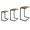 SoBuy FBT102-F Set de 3 Tables Gigognes, Tables Basses Modernes pour Salon, Design Gain de Place, Nature & Noir