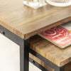 SoBuy FBT102-F Set de 3 Tables Gigognes, Tables Basses Modernes pour Salon, Design Gain de Place, Nature & Noir