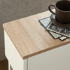 SoBuy FBT111-WN Table de Chevet Table de Nuit Bout de Canapé Table d'Appoint avec Tiroir
