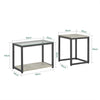 SoBuy FBT35-HG Lot de 2 Tables Basses Gigognes Tables de Salon, Set de 2 Tables d'appoint Empilables, Gris