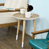 SoBuy FBT38-WN Table café Design avec support à Tasses Table d’appoint Ronde