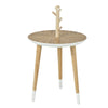 SoBuy FBT38-WN Table café Design avec support à Tasses Table d’appoint Ronde