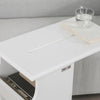 SoBuy FBT67-W Table d’Appoint Bout de Canapé Moderne roulante avec 2 Compartiments de Rangement