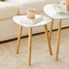 SoBuy FBT74-W Tables Basse Gigognes Lot de 2 - Table Basse Salon Moderne, Grande 55 cm & Petite 40 cm, Blanc