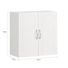SoBuy FRG231-W Meuble Haut Salle de Bain Suspendu Armoire Murale avec Étagère Réglable et Porte Rangement Mural Compact pour Salle de Bain, WC ou Cuisine Blanche 60x30x60 cm