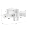SoBuy FHK17-W Portemanteau Étagère murale Meuble d’Entrée Patères Étagère Suspendue Vestiaire
