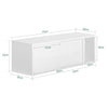 SoBuy FHK18-W Étagère Murale Meuble de Rangement Salon Mural Meuble Cuisine - Meuble d'Entrée - 2 Portes Coulissantes, Rangement Caché - pour Entrée, Cuisine, Salon, Salle de Bain - Blanc 75x20x23 cm