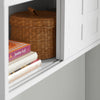 SoBuy FHK18-W Étagère Murale Meuble de Rangement Salon Mural Meuble Cuisine - Meuble d'Entrée - 2 Portes Coulissantes, Rangement Caché - pour Entrée, Cuisine, Salon, Salle de Bain - Blanc 75x20x23 cm