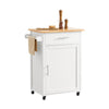 SoBuy FKW102-WN Desserte de cuisine avec plan de travail, desserte avec porte et tiroir, blanc naturel