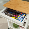 SoBuy FKW16-WN Table roulante meuble de rangement cuisine Desserte à roulettes