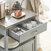 SoBuy FKW22-HG Meuble de Cuisine à roulettes avec Plan de Travail Desserte Cuisine compacte pour Rangement Cuisine, extérieur ou Chambre Chariot de Service Multifonction Gris 60x92x44cm