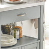 SoBuy FKW22-HG Meuble de Cuisine à roulettes avec Plan de Travail Desserte Cuisine compacte pour Rangement Cuisine, extérieur ou Chambre Chariot de Service Multifonction Gris 60x92x44cm
