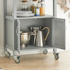 SoBuy FKW22-HG Meuble de Cuisine à roulettes avec Plan de Travail Desserte Cuisine compacte pour Rangement Cuisine, extérieur ou Chambre Chariot de Service Multifonction Gris 60x92x44cm