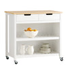 SoBuy FKW74-WN Desserte Cuisine à roulettes Meuble Cuisine Rangement Petit Meuble de Cuisine Meuble Micro-Onde Meuble Cuisine Bas Plan de Travail Cuisine 100x60x94cm Blanc