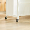 SoBuy FKW74-WN Desserte Cuisine à roulettes Meuble Cuisine Rangement Petit Meuble de Cuisine Meuble Micro-Onde Meuble Cuisine Bas Plan de Travail Cuisine 100x60x94cm Blanc