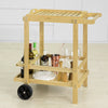 SoBuy FKW95-N Chariot de Service à roulettes Chariot de Cuisine en Bois Table roulante de Rangement