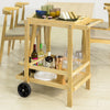 SoBuy FKW95-N Chariot de Service à roulettes Chariot de Cuisine en Bois Table roulante de Rangement