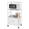 SoBuy FRG12-W Meuble rangement cuisine roulant en bois, Chariot de cuisine de service